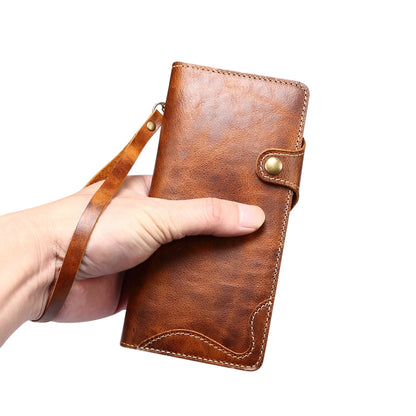 Denior Oil Wax Cowhide Magnetic Button Genuine Leather Case, For Samsung Galaxy S20+, For Samsung Galaxy S20 Ultra, For Samsung Galaxy Note20, For Samsung Galaxy Note20 Ultra, For Samsung Galaxy S21 5G, For Samsung Galaxy S21+ 5G                       ...