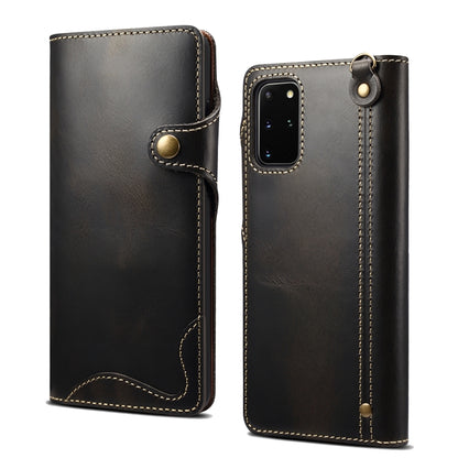 Denior Oil Wax Cowhide Magnetic Button Genuine Leather Case, For Samsung Galaxy S20+, For Samsung Galaxy S20 Ultra, For Samsung Galaxy Note20, For Samsung Galaxy Note20 Ultra, For Samsung Galaxy S21 5G, For Samsung Galaxy S21+ 5G                       ...