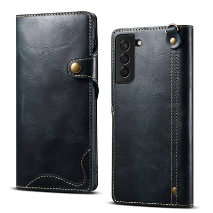 Denior Oil Wax Cowhide Magnetic Button Genuine Leather Case, For Samsung Galaxy S20+, For Samsung Galaxy S20 Ultra, For Samsung Galaxy Note20, For Samsung Galaxy Note20 Ultra, For Samsung Galaxy S21 5G, For Samsung Galaxy S21+ 5G                       ...