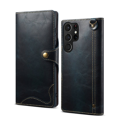 Denior Oil Wax Cowhide Magnetic Button Genuine Leather Case, For Samsung Galaxy S20+, For Samsung Galaxy S20 Ultra, For Samsung Galaxy Note20, For Samsung Galaxy Note20 Ultra, For Samsung Galaxy S21 5G, For Samsung Galaxy S21+ 5G                       ...