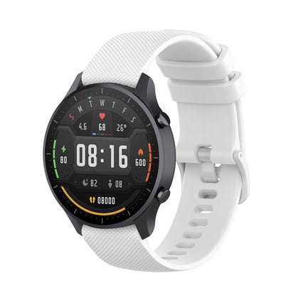 For Xiaomi Watch Color 22mm Small Plaid Texture Silicone Wrist Strap Watchband, 22mm