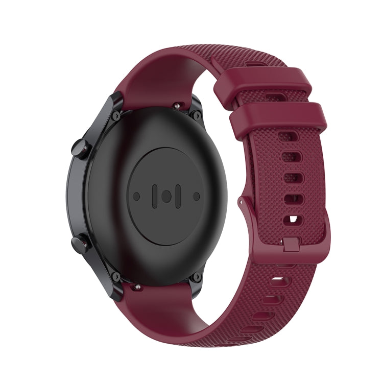 For Xiaomi Watch Color 22mm Small Plaid Texture Silicone Wrist Strap Watchband, 22mm