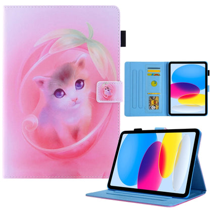 Colored Drawing Leather Smart Tablet Case, For iPad 10th Gen 10.9 2022