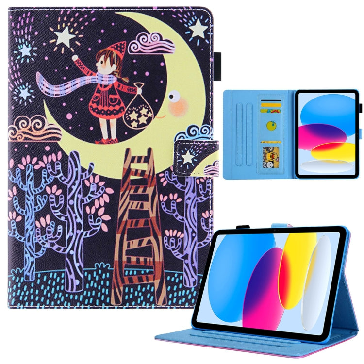 Colored Drawing Leather Smart Tablet Case, For iPad 10th Gen 10.9 2022