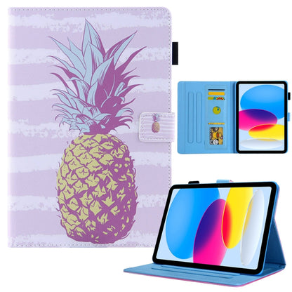 Colored Drawing Leather Smart Tablet Case, For iPad 10th Gen 10.9 2022