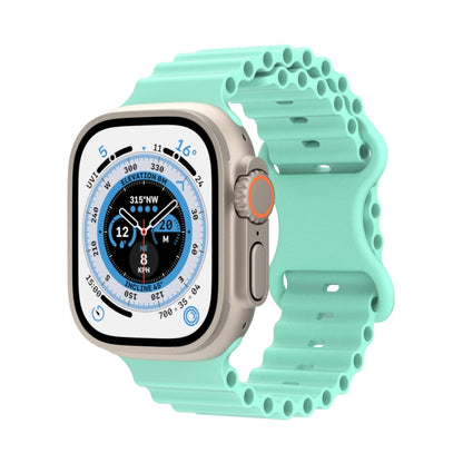 Ocean Style Silicone Watch Band, For Apple Watch Ultra 49mm / Series 8&7 45mm / SE 2&6&SE&5&4 44mm / 3&2&1 42mm, For Apple Watch Series 8&7 41mm / SE 2&6&SE&5&4 40mm / 3&2&1 38mm