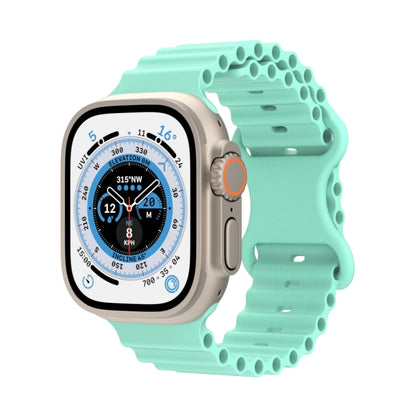 Ocean Style Silicone Watch Band, For Apple Watch Ultra 49mm / Series 8&7 45mm / SE 2&6&SE&5&4 44mm / 3&2&1 42mm, For Apple Watch Series 8&7 41mm / SE 2&6&SE&5&4 40mm / 3&2&1 38mm