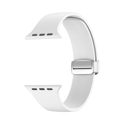 Folding Buckle Silicone Watch Band, For Apple Watch Ultra 49mm, For Apple Watch Series 8&7 45mm / SE 2&6&SE&5&4 44mm / 3&2&1 42mm, For Apple Watch Series 8&7 41mm / SE 2&6&SE&5&4 40mm / 3&2&1 38mm