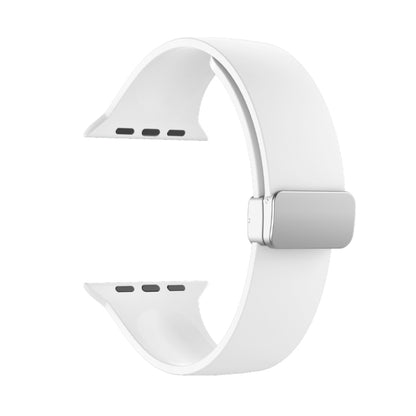 Folding Buckle Silicone Watch Band, For Apple Watch Ultra 49mm, For Apple Watch Series 8&7 45mm / SE 2&6&SE&5&4 44mm / 3&2&1 42mm, For Apple Watch Series 8&7 41mm / SE 2&6&SE&5&4 40mm / 3&2&1 38mm