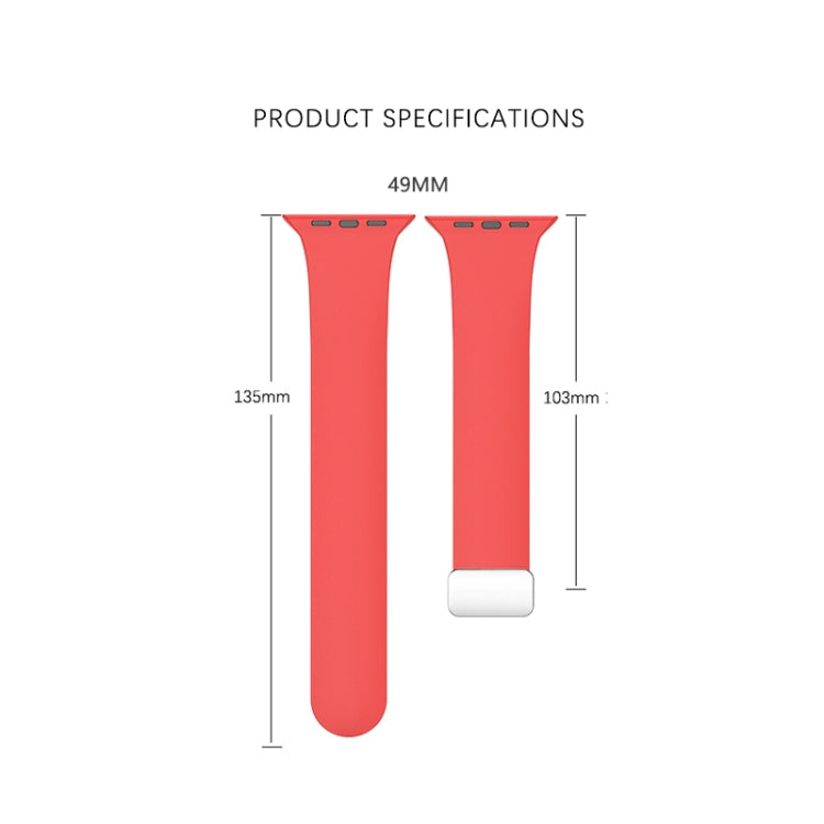 Folding Buckle Silicone Watch Band, For Apple Watch Ultra 49mm, For Apple Watch Series 8&7 45mm / SE 2&6&SE&5&4 44mm / 3&2&1 42mm, For Apple Watch Series 8&7 41mm / SE 2&6&SE&5&4 40mm / 3&2&1 38mm