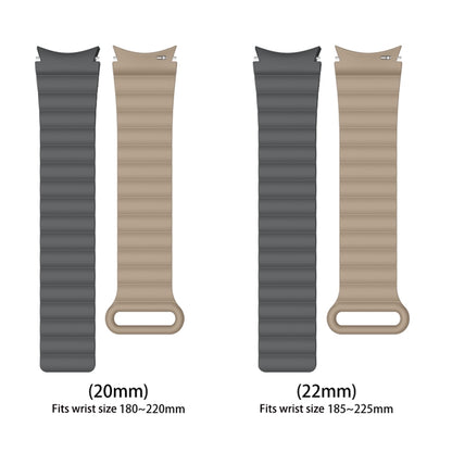 For Samsung Galaxy Watch5 Silicone Magnetic Watch Band, 20mm, 22mm