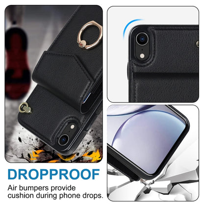 Ring Holder RFID Card Slot Phone Case, For iPhone XR, For iPhone XS Max, For Samsung Galaxy A33 5G, For Samsung Galaxy A51 5G, For Samsung Galaxy A53 5G, For Samsung Galaxy A71 5G, For Samsung Galaxy S20, For Samsung Galaxy S20 Ultra                   ...