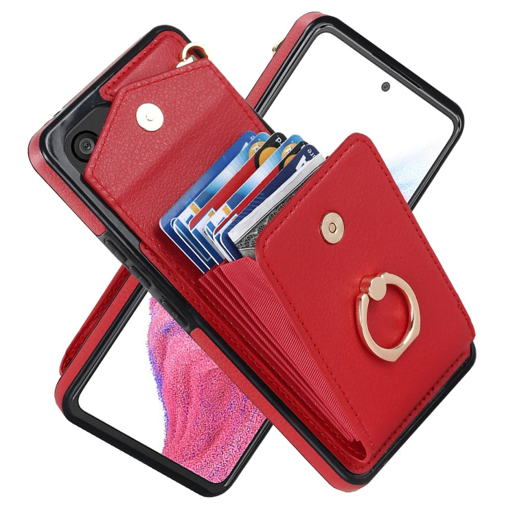 Ring Holder RFID Card Slot Phone Case, For iPhone XR, For iPhone XS Max, For Samsung Galaxy A33 5G, For Samsung Galaxy A51 5G, For Samsung Galaxy A53 5G, For Samsung Galaxy A71 5G, For Samsung Galaxy S20, For Samsung Galaxy S20 Ultra                   ...