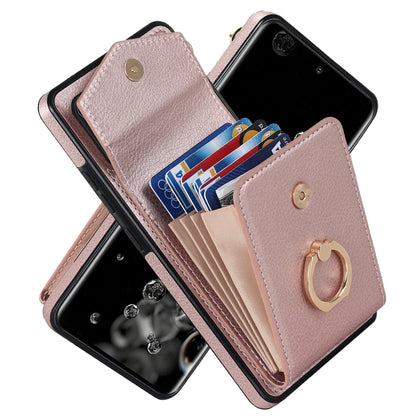 Ring Holder RFID Card Slot Phone Case, For iPhone XR, For iPhone XS Max, For Samsung Galaxy A33 5G, For Samsung Galaxy A51 5G, For Samsung Galaxy A53 5G, For Samsung Galaxy A71 5G, For Samsung Galaxy S20, For Samsung Galaxy S20 Ultra                   ...