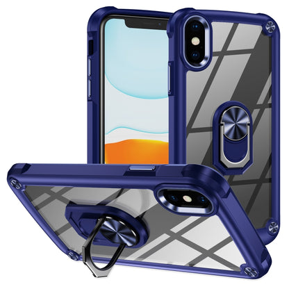TPU + PC Lens Protection Phone Case with Ring Holder, For iPhone 11, For iPhone 11 Pro, For iPhone 11 Pro Max, For iPhone XS / X, For iPhone XS Max, For iPhone XR, For iPhone 12 / 12 Pro, For iPhone 12 Pro Max