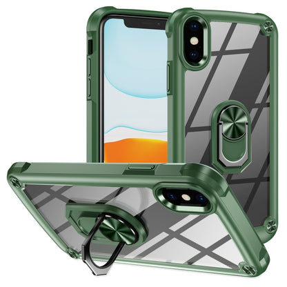 TPU + PC Lens Protection Phone Case with Ring Holder, For iPhone 11, For iPhone 11 Pro, For iPhone 11 Pro Max, For iPhone XS / X, For iPhone XS Max, For iPhone XR, For iPhone 12 / 12 Pro, For iPhone 12 Pro Max