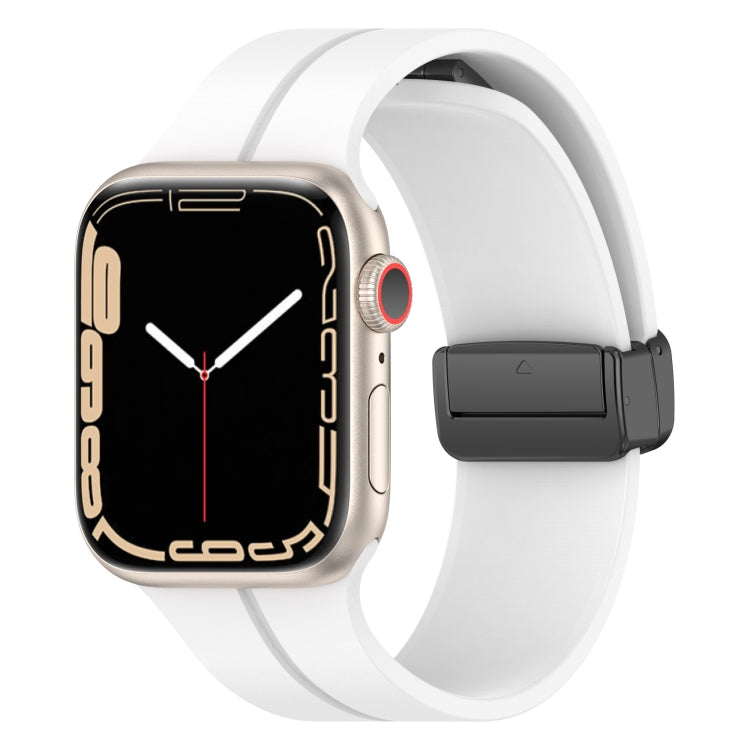 Solid Color Silicone Watch Band, For Apple Watch Ultra 49mm / Series 8&7 45mm / SE 2&6&SE&5&4 44mm, For Apple Watch Series 8&7 41mm / SE 2&6&SE&5&4 40mm / 3&2&1 38mm