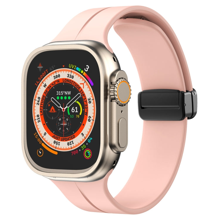 Solid Color Silicone Watch Band, For Apple Watch Ultra 49mm / Series 8&7 45mm / SE 2&6&SE&5&4 44mm, For Apple Watch Series 8&7 41mm / SE 2&6&SE&5&4 40mm / 3&2&1 38mm
