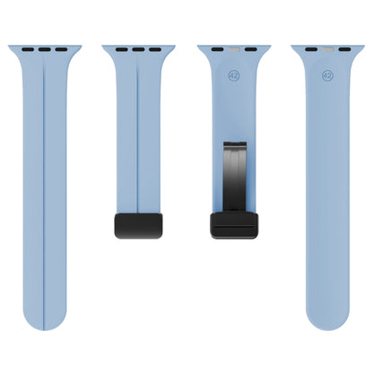 Solid Color Silicone Watch Band, For Apple Watch Ultra 49mm / Series 8&7 45mm / SE 2&6&SE&5&4 44mm, For Apple Watch Series 8&7 41mm / SE 2&6&SE&5&4 40mm / 3&2&1 38mm