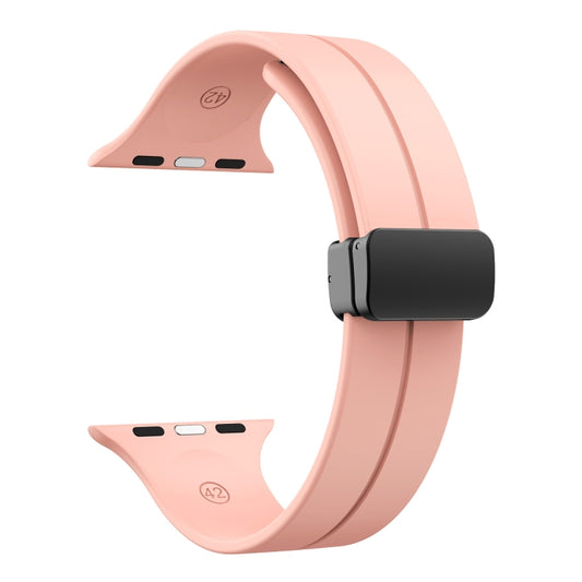 Solid Color Silicone Watch Band, For Apple Watch Ultra 49mm / Series 8&7 45mm / SE 2&6&SE&5&4 44mm, For Apple Watch Series 8&7 41mm / SE 2&6&SE&5&4 40mm / 3&2&1 38mm