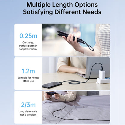 JOYROOM 2.4A USB to 8 Pin Surpass Series Fast Charging Data Cable, 0.25m, 1.2m, 2m, 3m