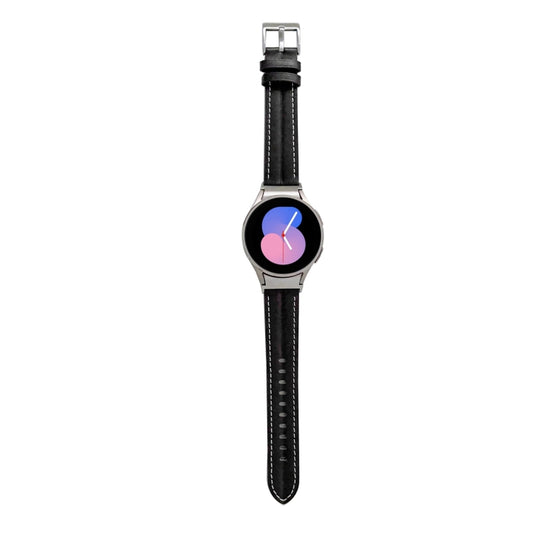 Grooved Genuine Leather Watch Band, For Samsung Galaxy Watch5 40mm / 44mm