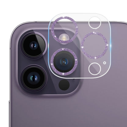 Tempered Glass Glitter CD Texture Back Camera Film, For iPhone 14 / 14 Plus (1 PC), For iPhone 14 Pro Max / 14 Pro (1 PC)