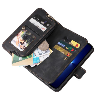Multifunctional Card Slot Zipper Wallet Flip Leather Phone Case, For iPhone 13 Pro, For iPhone 13 Pro Max, For iPhone 14 Pro Max, For iPhone 14 Pro, For iPhone 14 Plus, For iPhone 14