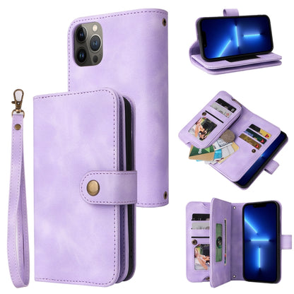 Multifunctional Card Slot Zipper Wallet Flip Leather Phone Case, For iPhone 13 Pro, For iPhone 13 Pro Max, For iPhone 14 Pro Max, For iPhone 14 Pro, For iPhone 14 Plus, For iPhone 14