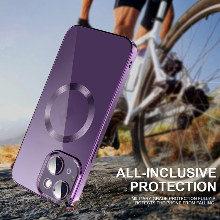 Electroplating MagSafe TPU Phone Case with Lens Film, For iPhone 14, For iPhone 14 Pro, For iPhone 14 Plus, For iPhone 14 Pro Max, For iPhone 13, For iPhone 13 Pro