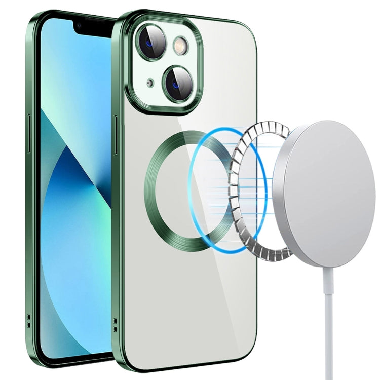 Electroplating MagSafe TPU Phone Case with Lens Film, For iPhone 14, For iPhone 14 Pro, For iPhone 14 Plus, For iPhone 14 Pro Max, For iPhone 13, For iPhone 13 Pro
