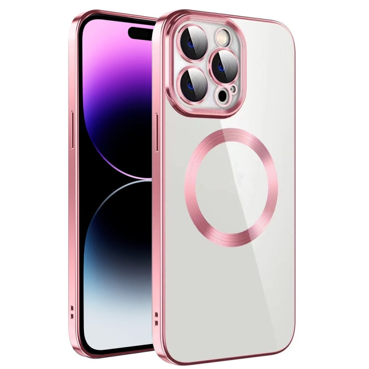 Electroplating MagSafe TPU Phone Case with Lens Film, For iPhone 14, For iPhone 14 Pro, For iPhone 14 Plus, For iPhone 14 Pro Max, For iPhone 13, For iPhone 13 Pro