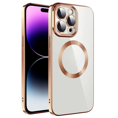 Electroplating MagSafe TPU Phone Case with Lens Film, For iPhone 14, For iPhone 14 Pro, For iPhone 14 Plus, For iPhone 14 Pro Max, For iPhone 13, For iPhone 13 Pro