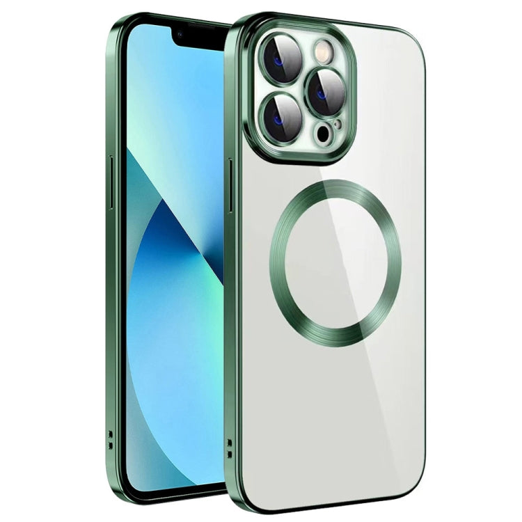 Electroplating MagSafe TPU Phone Case with Lens Film, For iPhone 14, For iPhone 14 Pro, For iPhone 14 Plus, For iPhone 14 Pro Max, For iPhone 13, For iPhone 13 Pro