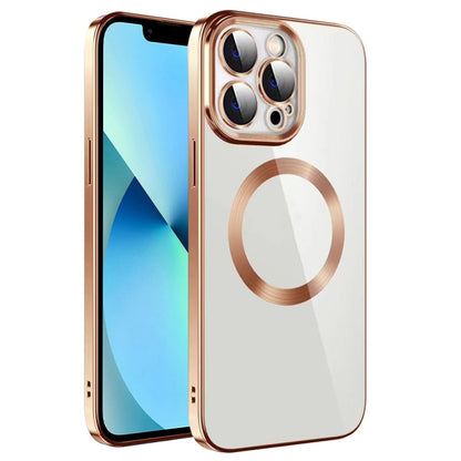Electroplating MagSafe TPU Phone Case with Lens Film, For iPhone 13 Pro Max, For iPhone 12, For iPhone 12 Pro, For iPhone 12 Pro Max