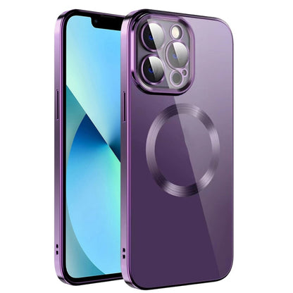 Electroplating MagSafe TPU Phone Case with Lens Film, For iPhone 13 Pro Max, For iPhone 12, For iPhone 12 Pro, For iPhone 12 Pro Max