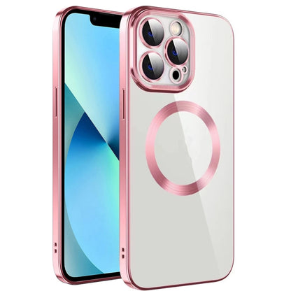 Electroplating MagSafe TPU Phone Case with Lens Film, For iPhone 13 Pro Max, For iPhone 12, For iPhone 12 Pro, For iPhone 12 Pro Max