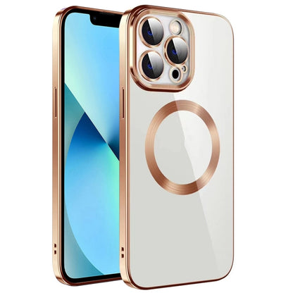 Electroplating MagSafe TPU Phone Case with Lens Film, For iPhone 13 Pro Max, For iPhone 12, For iPhone 12 Pro, For iPhone 12 Pro Max