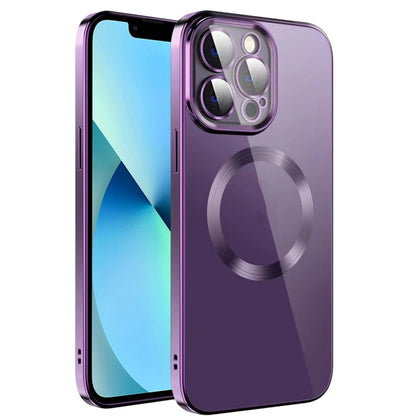 Electroplating MagSafe TPU Phone Case with Lens Film, For iPhone 13 Pro Max, For iPhone 12, For iPhone 12 Pro, For iPhone 12 Pro Max