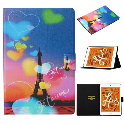 Coloured Drawing Pattern Horizontal Flip Leather Case with Holder & Card Slot & Sleep / Wake-up Function, For iPad Pro 11 (2020), For iPad mini 5 / 4 / 3 / 2 / 1, For iPad 10.2, For iPad Pro 10.5, For iPad Air / Air 2, For iPad 9.7 (2018) & (2017)
