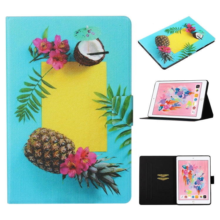 Coloured Drawing Pattern Horizontal Flip Leather Case with Holder & Card Slot & Sleep / Wake-up Function, For iPad Pro 11 (2020), For iPad mini 5 / 4 / 3 / 2 / 1, For iPad 10.2, For iPad Pro 10.5, For iPad Air / Air 2, For iPad 9.7 (2018) & (2017)