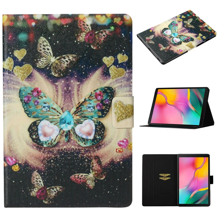 Coloured Drawing Pattern Horizontal Flip Leather Case with Holder & Card Slot & Sleep / Wake-up Function, For Galaxy Tab S6 Lite P610 / P615, For Galaxy Tab S6 T860 / T865, For Galaxy Tab A 8.0 (2019) T290 / T295, For Galaxy Tab S5e T720 / T725        ...