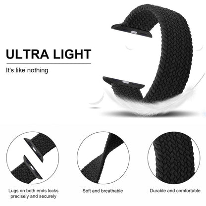 Nylon Single-turn Braided Watch Band For Apple Watch Series 8&7 41mm / SE 2&6&SE&5&4 40mm / 3&2&1 38mm, For Apple Watch Series 8&7 41mm,145mm, For Apple Watch Series 8&7 41mm, 145mm