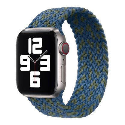 Nylon Single-turn Braided Watch Band For Apple Watch Series 8&7 41mm / SE 2&6&SE&5&4 40mm / 3&2&1 38mm, For Apple Watch Series 8&7 41mm,155mm, For Apple Watch Series 8&7 41mm, 155mm