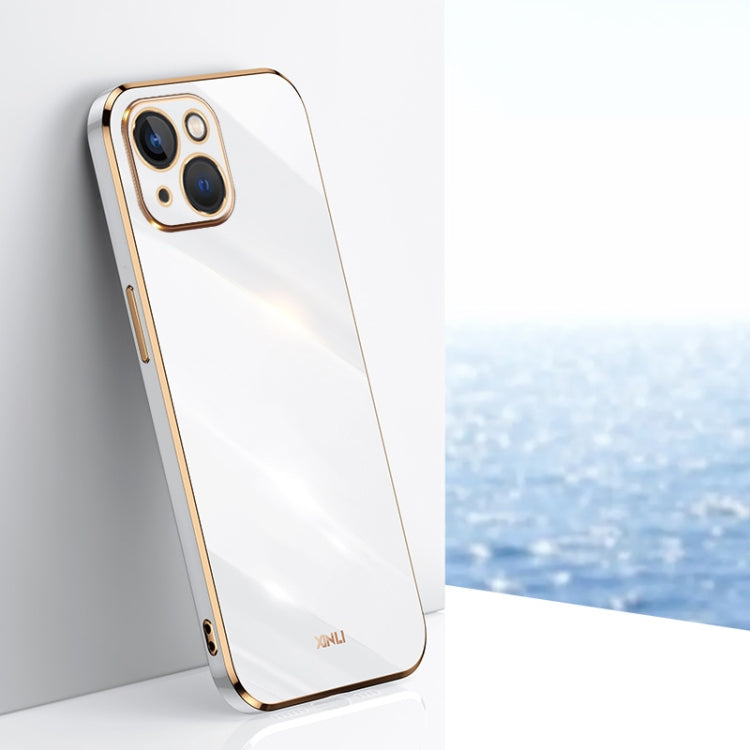 XINLI Straight Edge 6D Electroplate TPU Phone Case, For iPhone 14, For iPhone 14 Plus, For iPhone 14 Pro, For iPhone 14 Pro Max, For iPhone 13, For iPhone 13 mini
