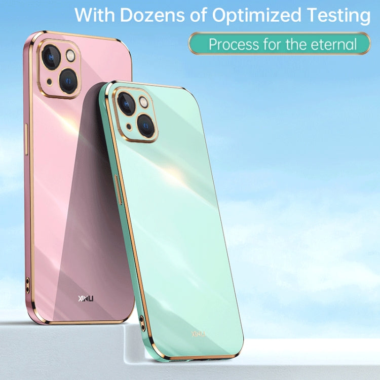 XINLI Straight Edge 6D Electroplate TPU Phone Case, For iPhone 14, For iPhone 14 Plus, For iPhone 14 Pro, For iPhone 14 Pro Max, For iPhone 13, For iPhone 13 mini