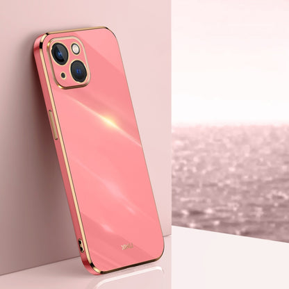 XINLI Straight Edge 6D Electroplate TPU Phone Case, For iPhone 14, For iPhone 14 Plus, For iPhone 14 Pro, For iPhone 14 Pro Max, For iPhone 13, For iPhone 13 mini