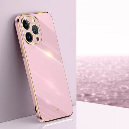 XINLI Straight Edge 6D Electroplate TPU Phone Case, For iPhone 14, For iPhone 14 Plus, For iPhone 14 Pro, For iPhone 14 Pro Max, For iPhone 13, For iPhone 13 mini