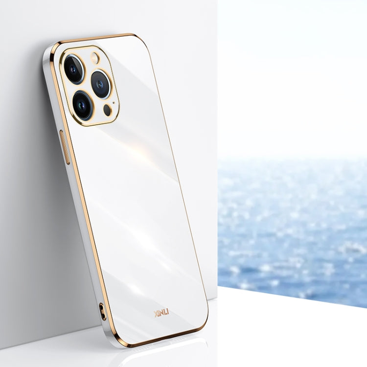 XINLI Straight Edge 6D Electroplate TPU Phone Case, For iPhone 14, For iPhone 14 Plus, For iPhone 14 Pro, For iPhone 14 Pro Max, For iPhone 13, For iPhone 13 mini