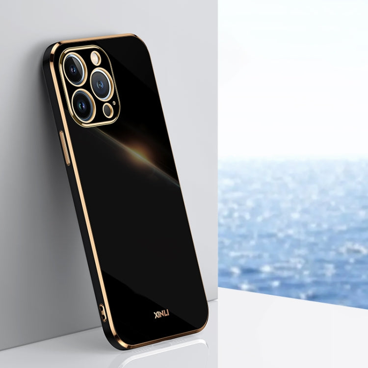 XINLI Straight Edge 6D Electroplate TPU Phone Case, For iPhone 14, For iPhone 14 Plus, For iPhone 14 Pro, For iPhone 14 Pro Max, For iPhone 13, For iPhone 13 mini